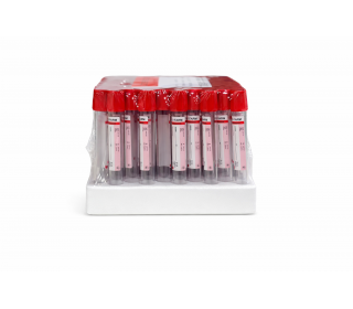 Пробірка вакуумна для збору крові "RAD FARM", 6мл, Без наповнення, 13х100мм, стерильна, з червоною кришкою, IVD