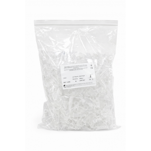 Мікропробірка 1,5 мл (тип Еппендорф, конусна, з PP, плоска кришка, градуйована, поле для запису, нейтрального кольору, нестерильна)