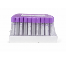 Пробірка вакуумна для збору крові "RAD FARM", 2мл, K3 ЕДТА, 13х75мм, стерильна, з бузковою кришкою, IVD