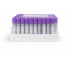 Пробірка вакуумна для збору крові "RAD FARM", 3мл, K2 ЕДТА, 13х75мм, стерильна, з бузковою кришкою, IVD