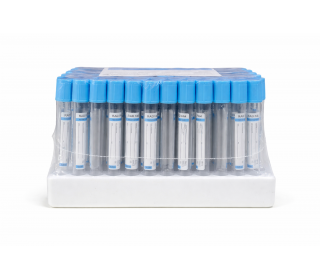 Пробірка вакуумна для збору крові "RAD FARM", 4мл, Натрій цитрат 3,2%, 13х75мм, стерильна, з блакитною кришкою, IVD