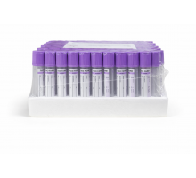 Пробірка вакуумна для збору крові "RAD FARM", 4мл, K2 ЕДТА, 13х75мм, стерильна, з бузковою кришкою, IVD