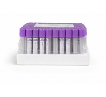 Пробірка вакуумна для збору крові "RAD FARM", 4мл, K3 ЕДТА, 13х75мм, стерильна, з бузковою кришкою, IVD