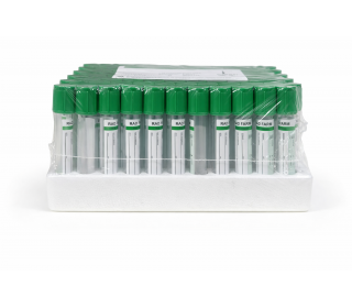 Пробірка вакуумна для збору крові "RAD FARM", 4мл, Літій Гепарин,13х75мм, стерильна, з зеленою кришкою, IVD