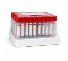 Пробірка вакуумна для збору  крові "RAD FARM", 6мл, Активатор згортання, 13х100мм, стерильна, з червоною кришкою, IVD