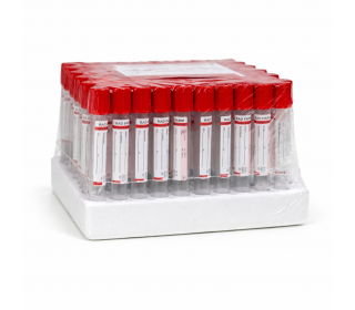 Пробірка вакуумна для збору  крові "RAD FARM", 6мл, Активатор згортання, 13х100мм, стерильна, з червоною кришкою, IVD