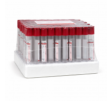 Пробірка вакуумна для збору  крові "RAD FARM", 9мл, Активатор згортання, 16х100мм, стерильна, з червоною кришкою, IVD