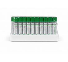 Пробірка вакуумна для збору крові "RAD FARM", 9мл, Натрій Гепарин, 16х100мм, стерильна, з зеленою к ришкою, IVD